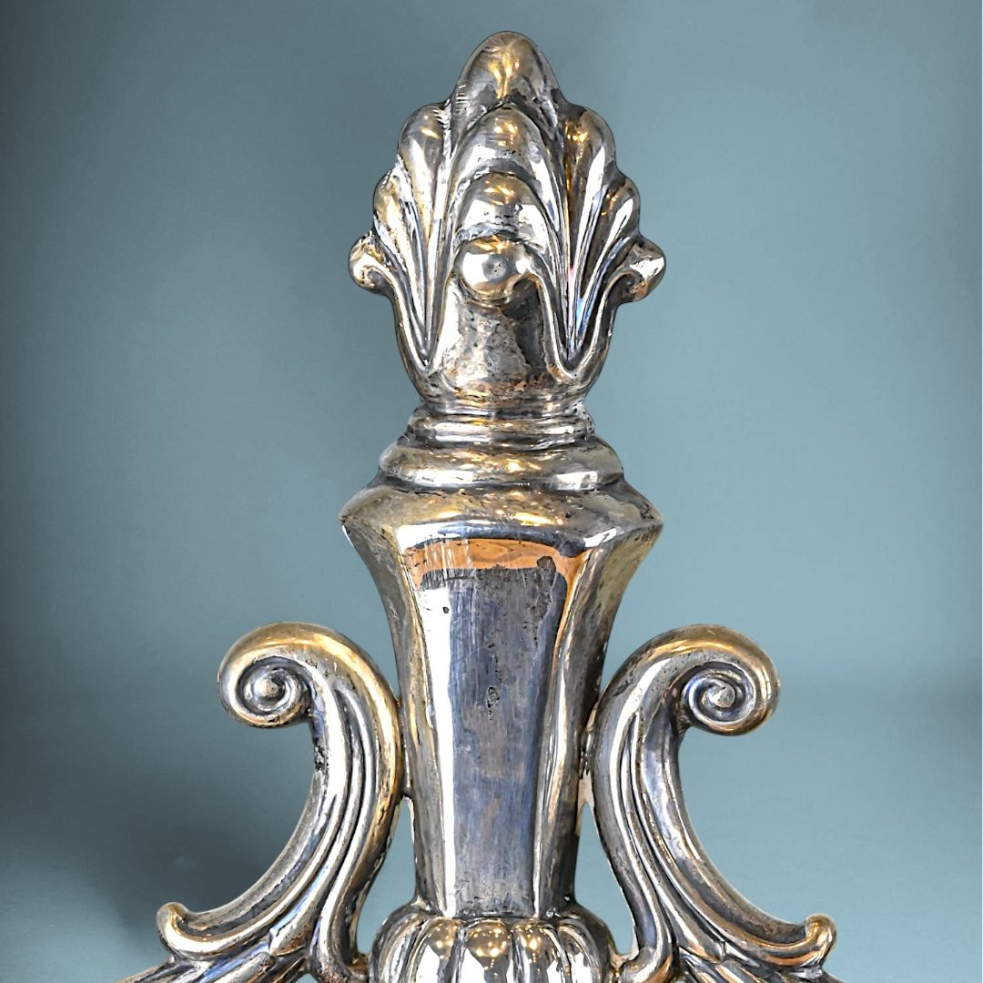 Coppia di Candelabri In Argento - Italia Anni 30-photo-3